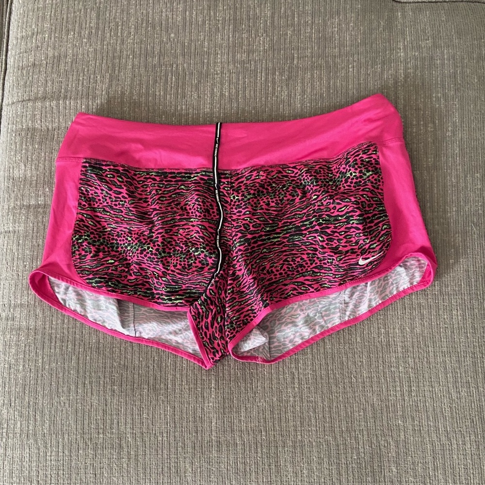 Nike DRI-FIT neon cheetah print shorts
